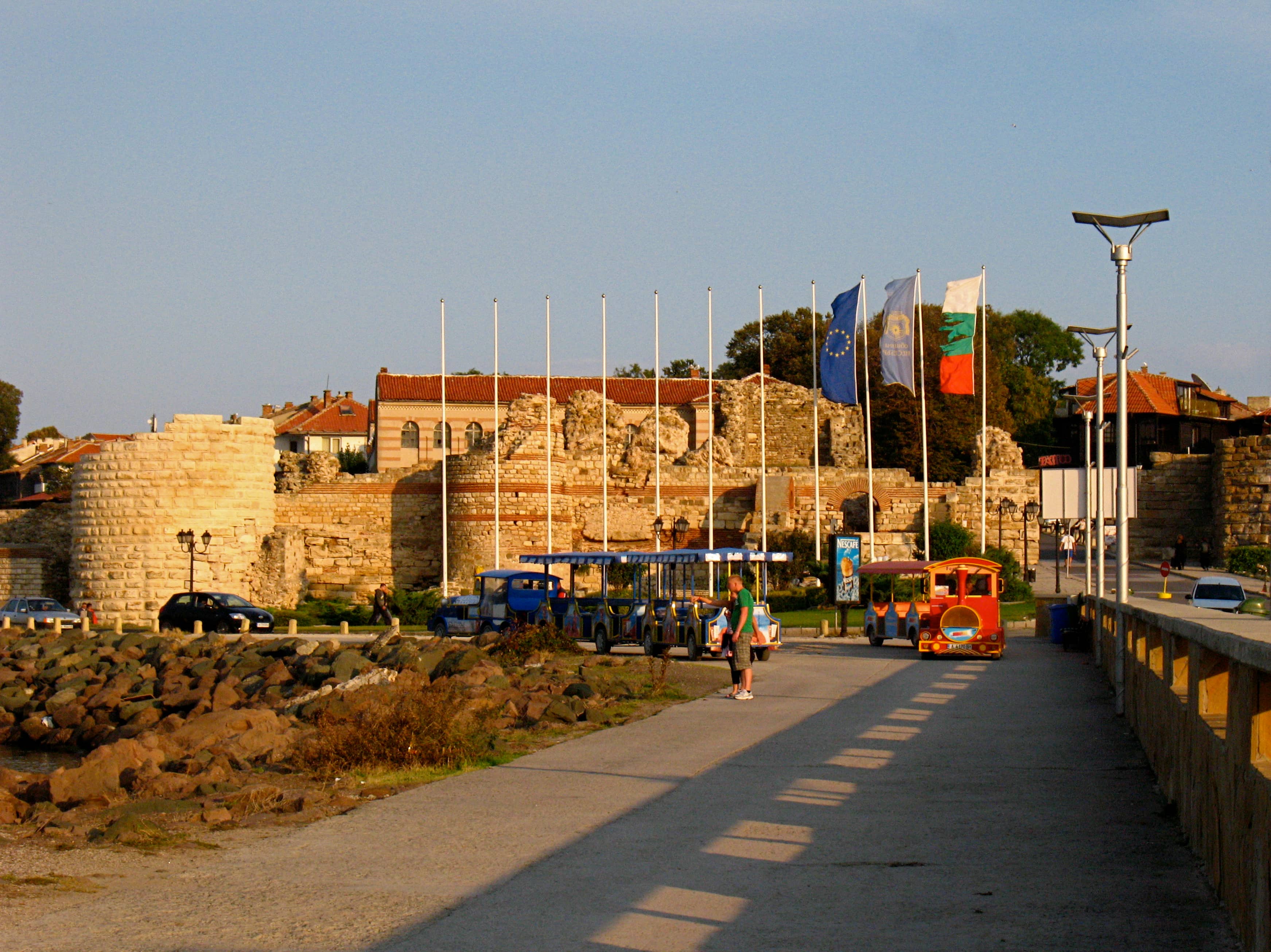 Stone fortifications at the approach to Nessebar’s Old Town
